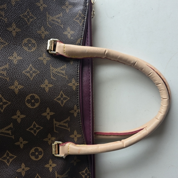 $2500 Louis Vuitton Brown Monogram Pallas  Handbag Women Brown Large - Picture 14 of 16